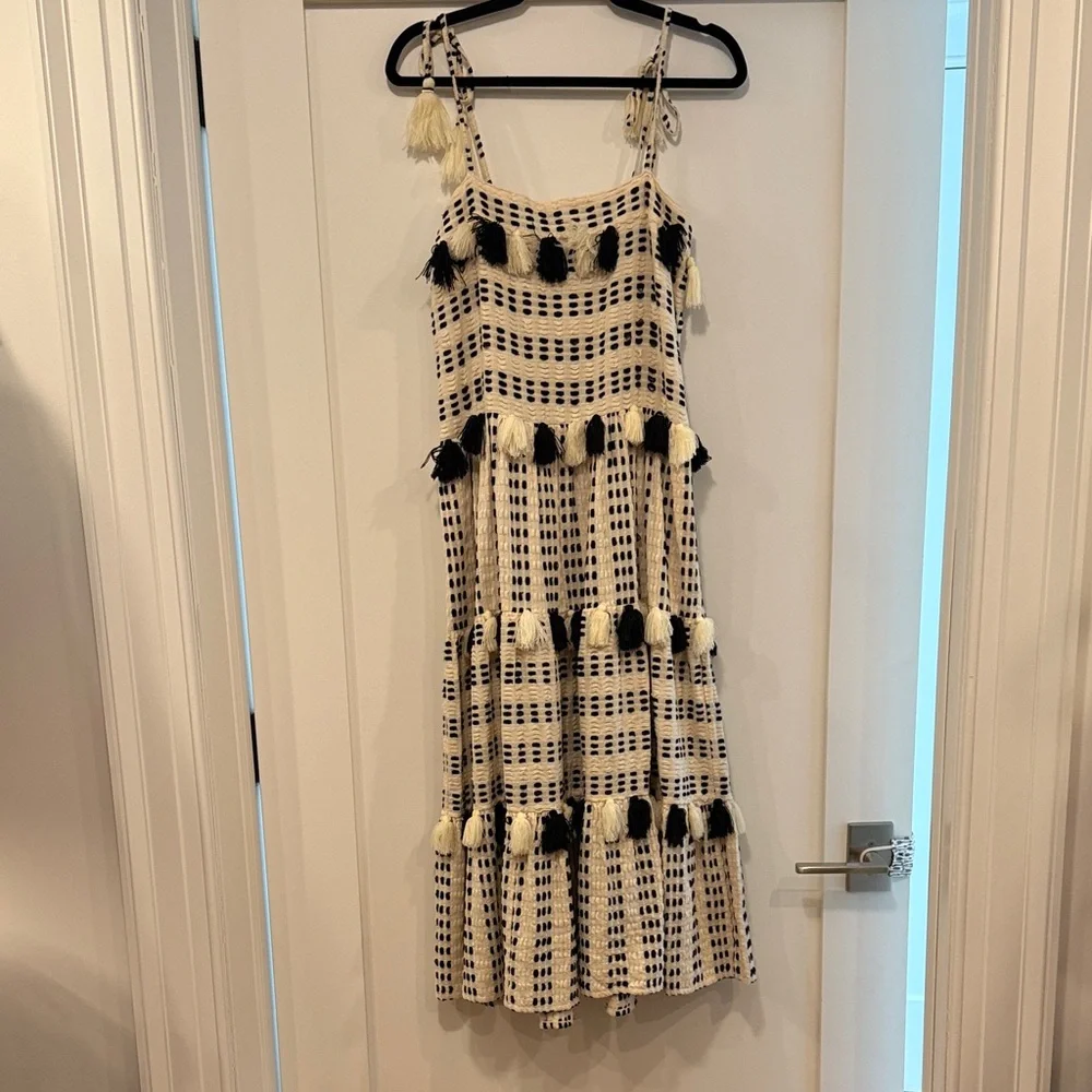 Tessora Lola Tassel Midi Dress, Size Small - Picture 5 of 12